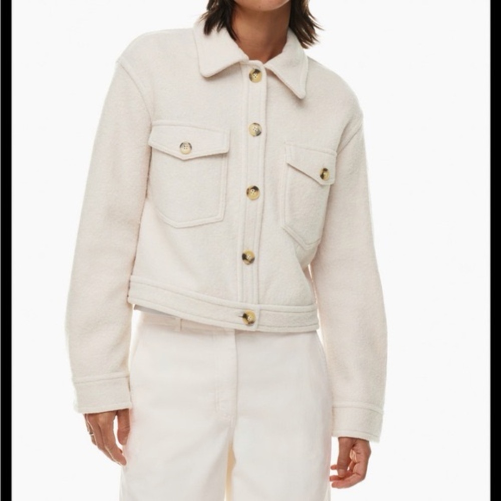 Aritizia Wilfred Ganna Cropped Shirt Jacket